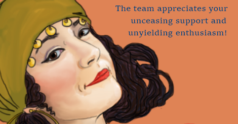 A drawing of Tonyana with this accompanying quote "The team appreciates your unceasing support and unyielding enthusiasm!"