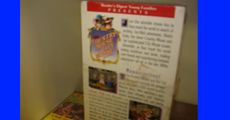 The back of a VHS tape called Country Mouse Meets City Mouse.