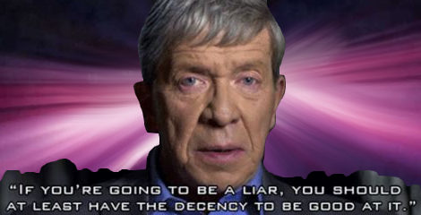 The unsolved mysteries background radiates splendid from around a cropped screenshot of Joe Kenda, including his subtitles which are of him saying, judgmentally: "If you're going to be a liar, you should at least have the decency to be good at it."